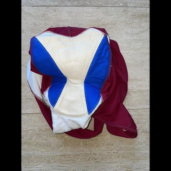 BIEMME Cycling Bib Shorts Red White‎ Size 6 Made in Italy - Picture 10 of 11